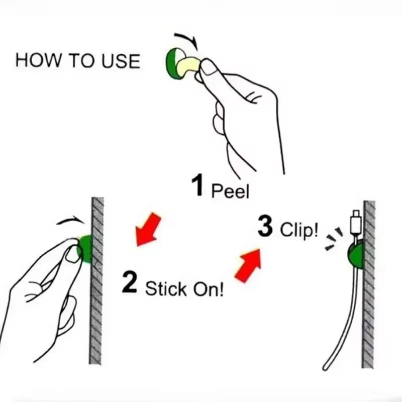 AliExpress Silicone Self-Adhesive Cable Management Clips, view 6