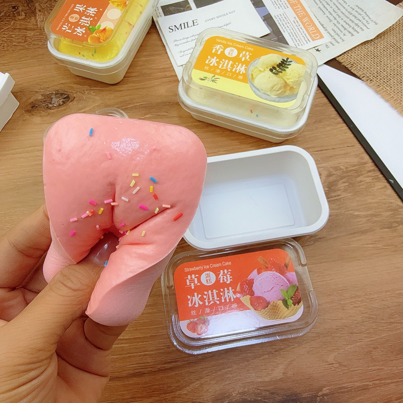AliExpress Cake Shape Squeeze Fidget Toy Soft Stress Relief Decompression Toy Cute Desktop Ornament Decorative Figurine For Home Office