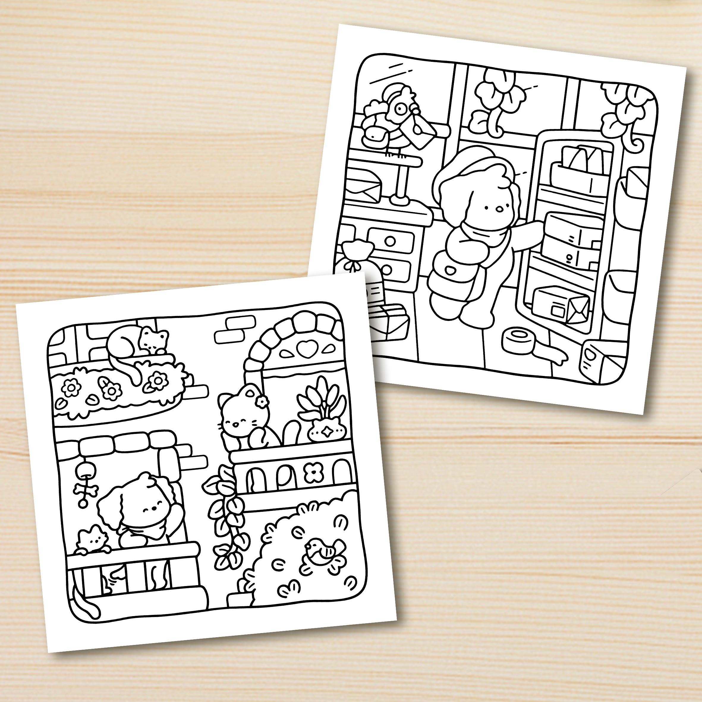 AliExpress CALM DAYS Bold-and-Easy Adult Coloring Book, view 5