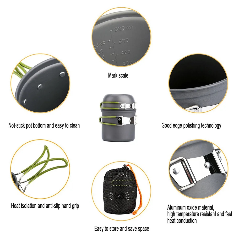 AliExpress Ultralight Camping Cookware Mess Kit, view 3