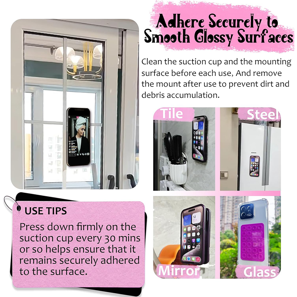 AliExpress Candy Color Silicone Suction Phone Mount, view 2