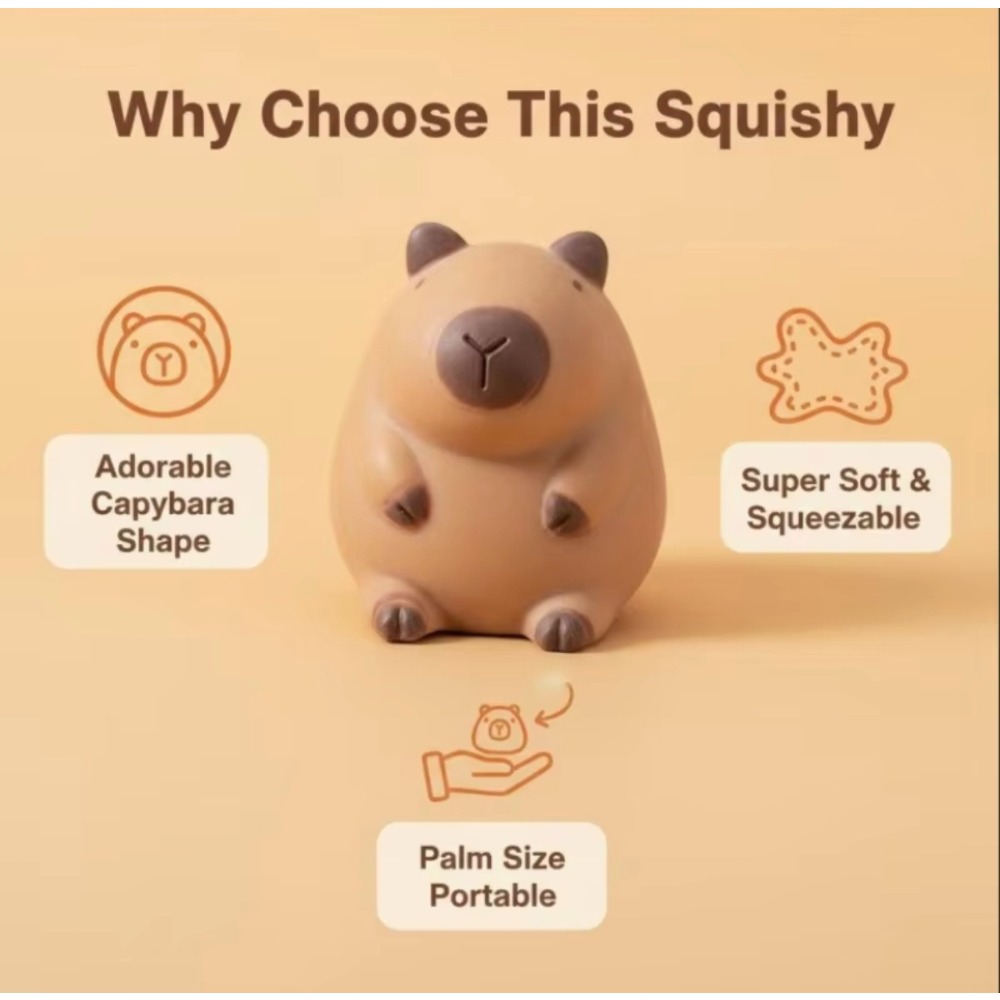 AliExpress Capybara Slow Rising Squishy Kawaii Squishy Fidget Toy Stress Relief Squeeze Toy for  Adults Gift, view 4