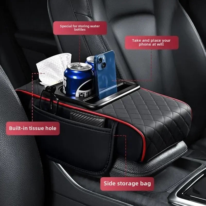 AliExpress Car Armrest Storage Box with Cup Holder, view 3