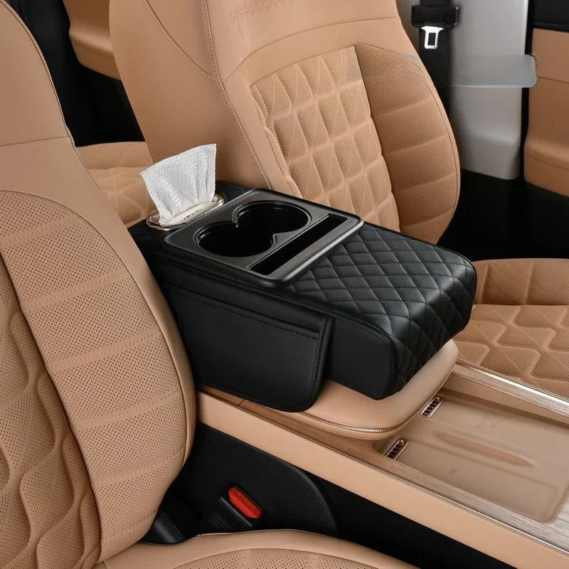 AliExpress Car Armrest Storage Box with Cup Holder, view 4
