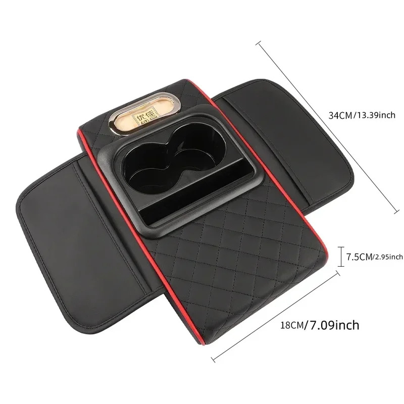 AliExpress Car Armrest Storage Box with Cup Holder, view 6