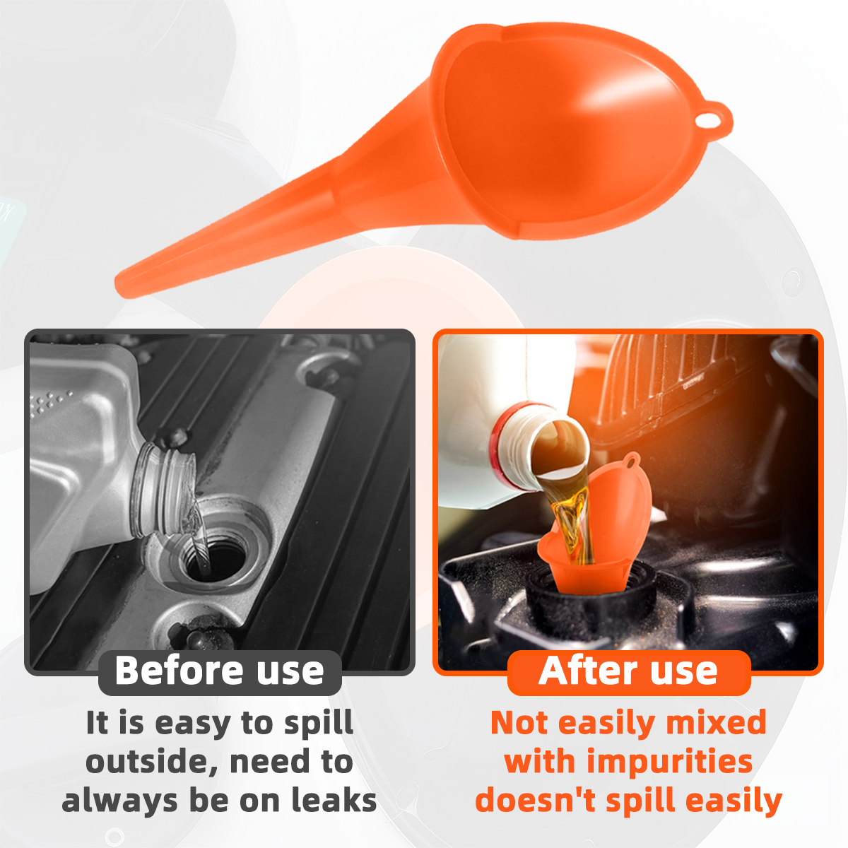 AliExpress Car Plastic Funnel Long Pole Fuel Water Coolant Cleaning Agent Gas Fuel Coolant Filling Tool Car Splash Proof Plastic Oil Funnel, view 4