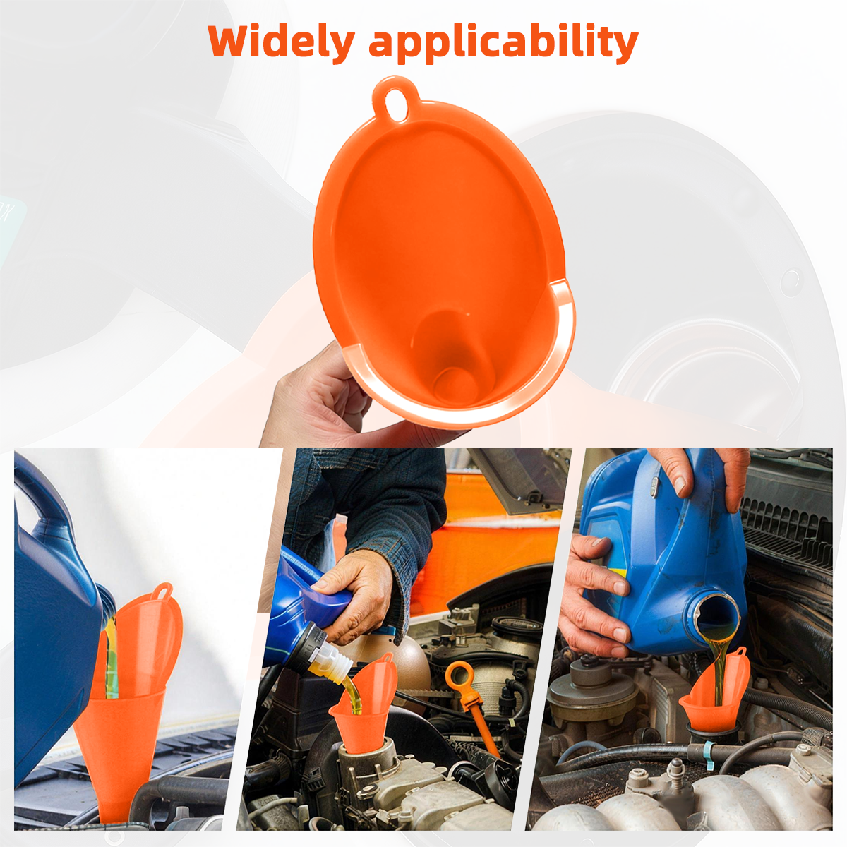 AliExpress Car Plastic Funnel Long Pole Fuel Water Coolant Cleaning Agent Gas Fuel Coolant Filling Tool Car Splash Proof Plastic Oil Funnel, view 5