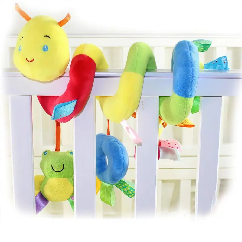AliExpress Car Seat Toys Infant Baby Spiral Activity Hanging Rattle Toys Plush Hanging Stroller Sensory Toys For Newborn Gift, view 4