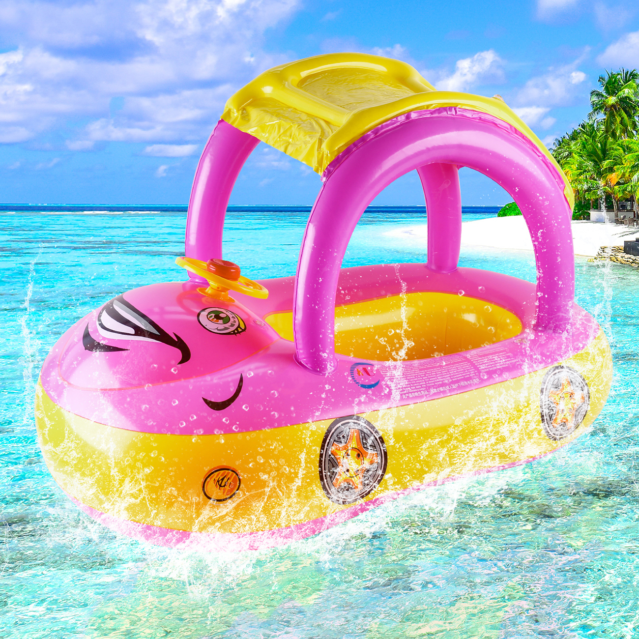 AliExpress Inflatable Car-Shaped Pool Float, view 2