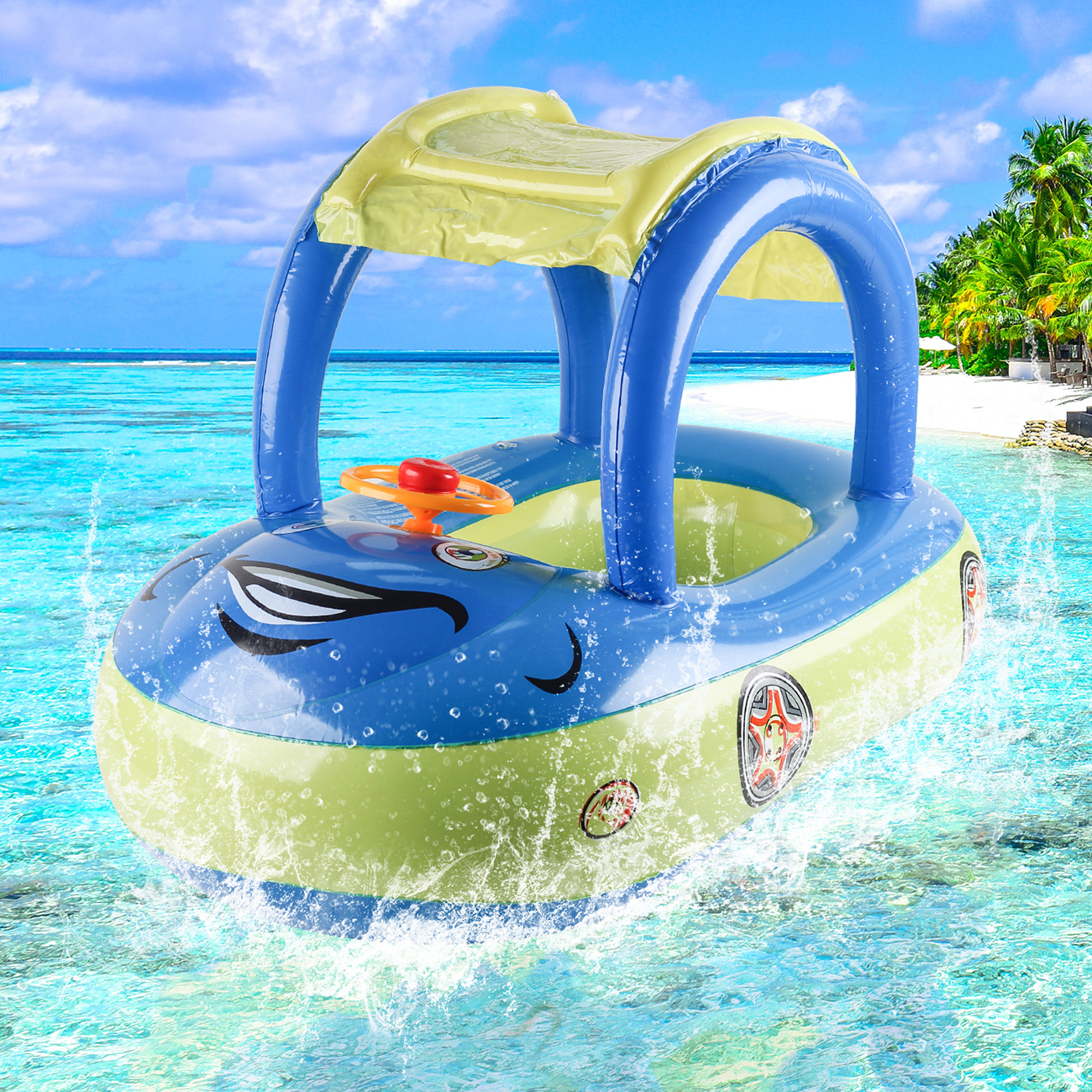 AliExpress Inflatable Car-Shaped Pool Float, view 3