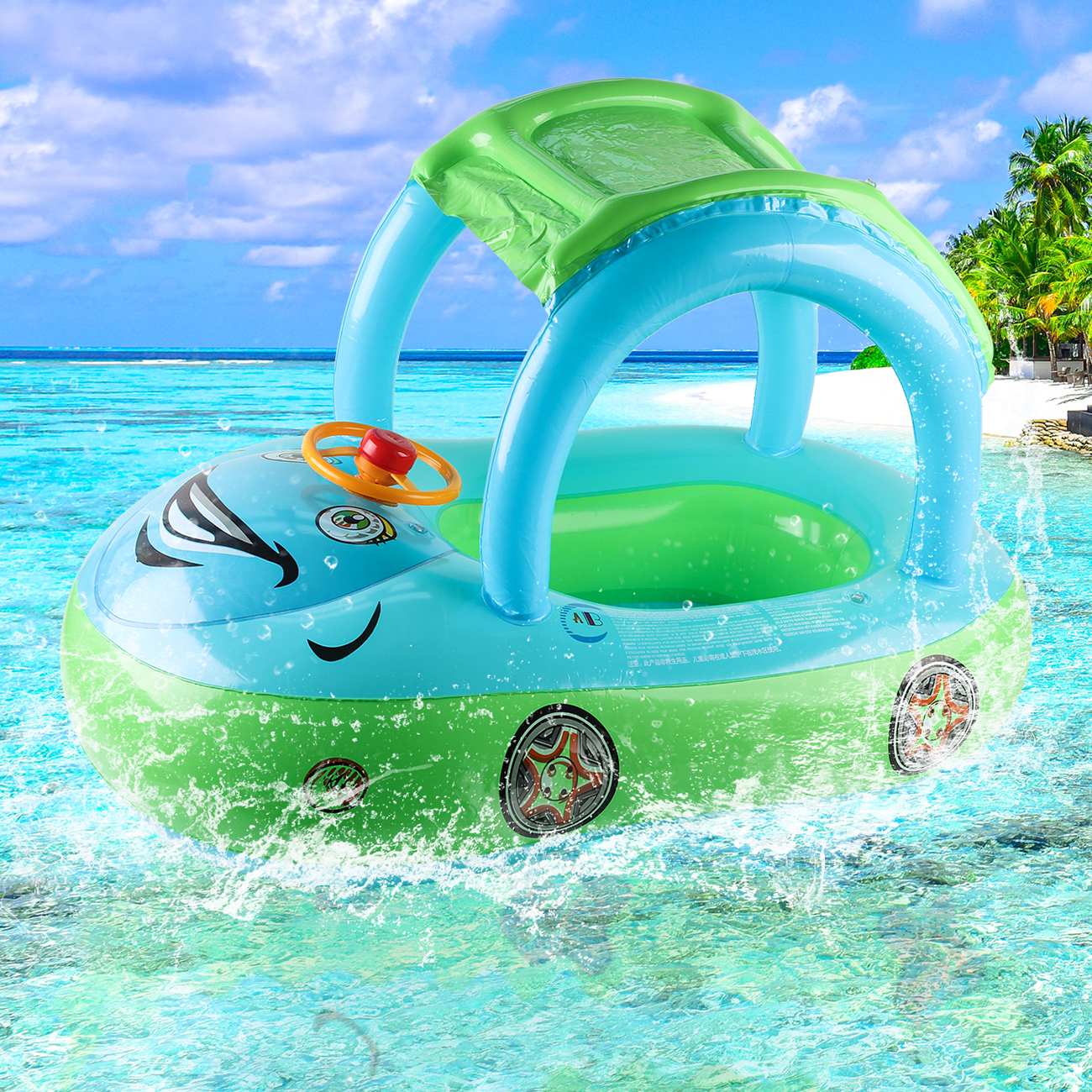 AliExpress Inflatable Car-Shaped Pool Float, view 4