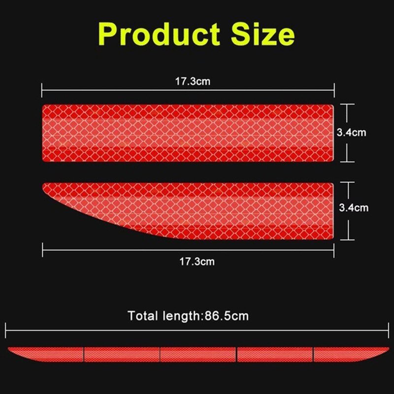 AliExpress Car Sticker Reflective Warning Safety Tape Anti Collision Warning Reflective Sticker for Automobile Trunk Night Reflective, view 3