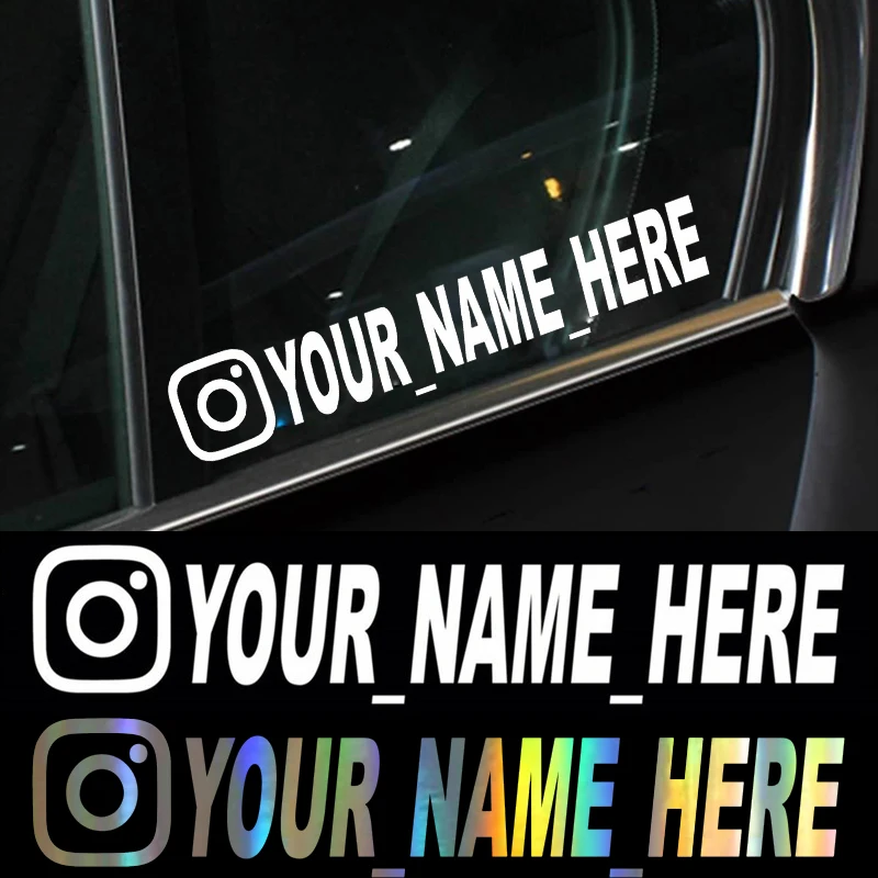 AliExpress Car Sticker User Name Custom Personalized Instagram Vinyl Decals Motorcycle for Instagram FACEBOOK Customization needs remarks