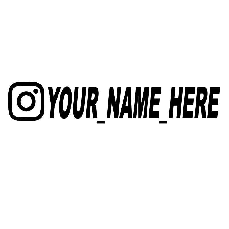 AliExpress Car Sticker User Name Custom Personalized Instagram Vinyl Decals Motorcycle for Instagram FACEBOOK Customization needs remarks, view 3