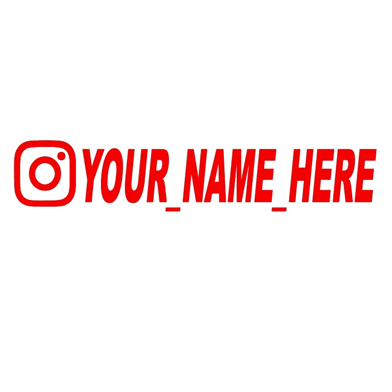 AliExpress Car Sticker User Name Custom Personalized Instagram Vinyl Decals Motorcycle for Instagram FACEBOOK Customization needs remarks, view 4