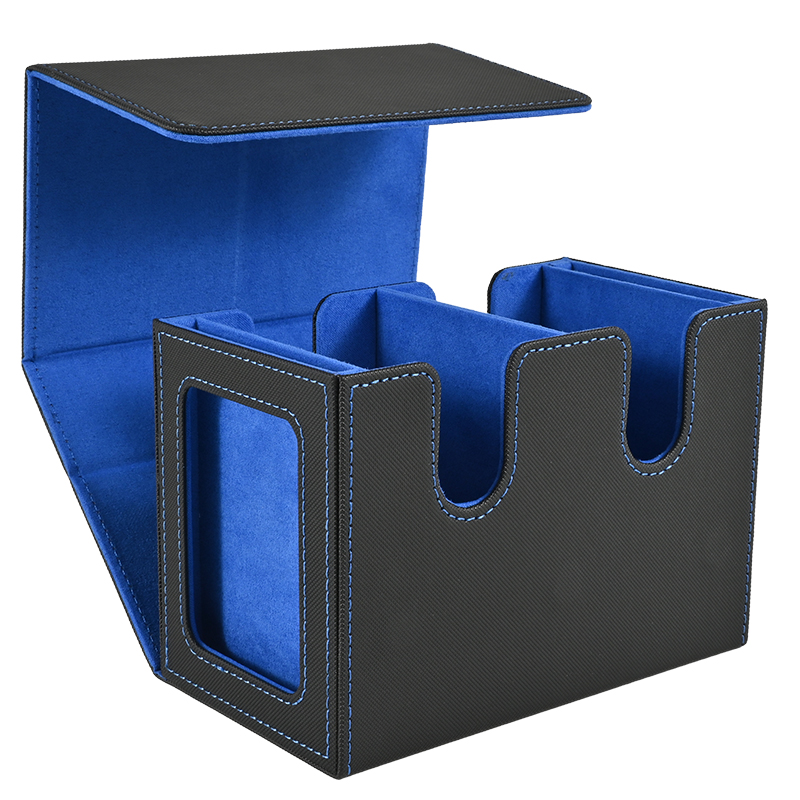 AliExpress Card Deck Box with 2 Commander Display, Double Deck Box for 140+ Single Sleeved Cards, Fits for TCG CCG Magic Cards, view 4