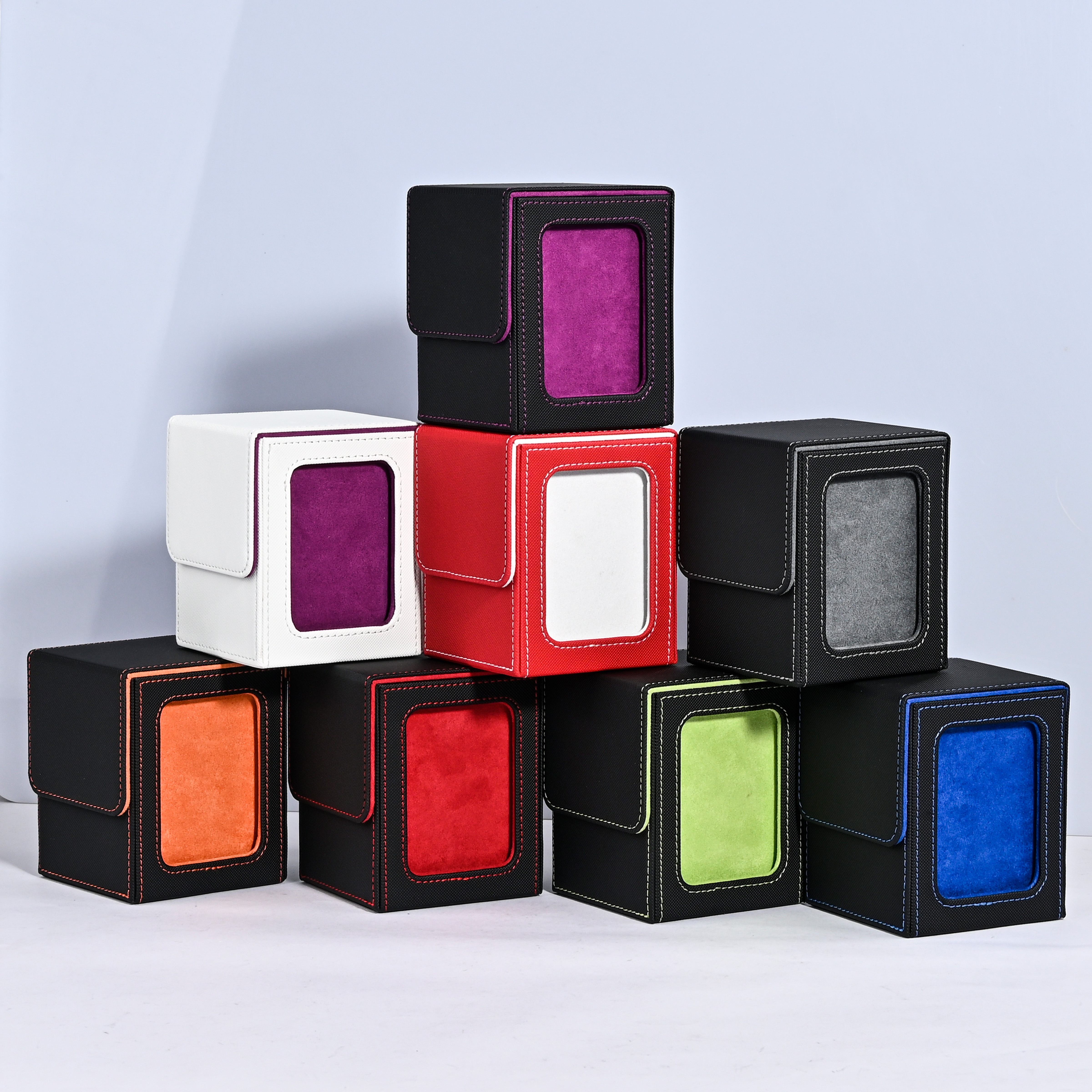 AliExpress Card Deck Box with Display Window, Hold 120 + Single Sleeved Cards, Magnetic Closure, Suitable for CCG Cards, Magic Game Cards, view 6