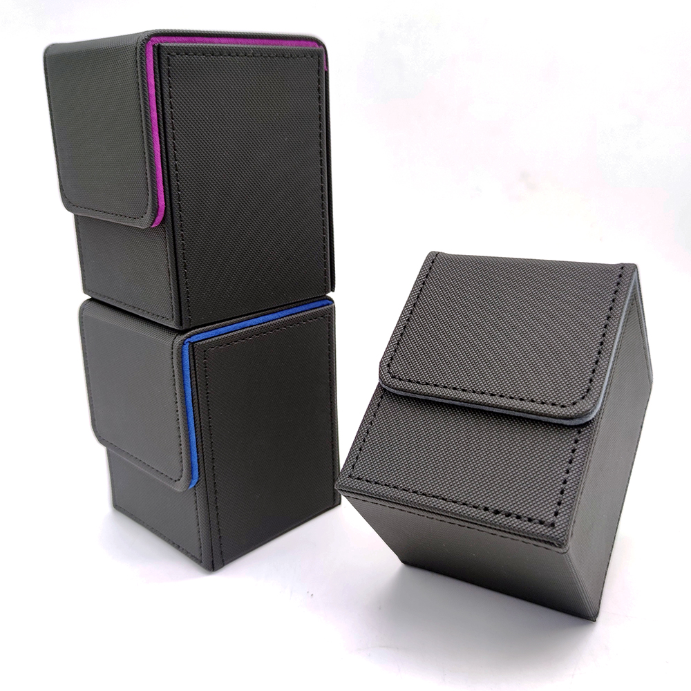 AliExpress Card Fit For 100+Single Sleeved Cards  , Leather Trading Commander Deck Box Compatible With  Card Deck,Game Card Box