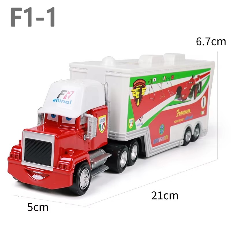 AliExpress Cars Toy Truck Lightning McQueen Uncle Mike Alloy Diecast Model Container Hauler Trucks Children's Christmas Toys, view 2