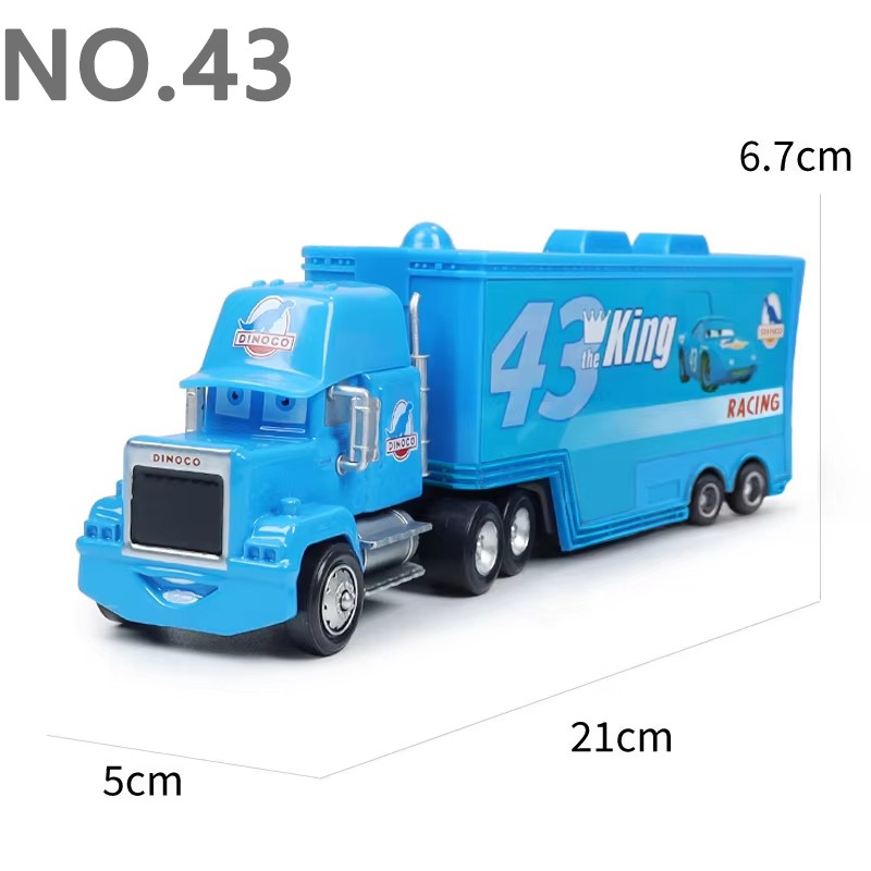 AliExpress Cars Toy Truck Lightning McQueen Uncle Mike Alloy Diecast Model Container Hauler Trucks Children's Christmas Toys, view 3