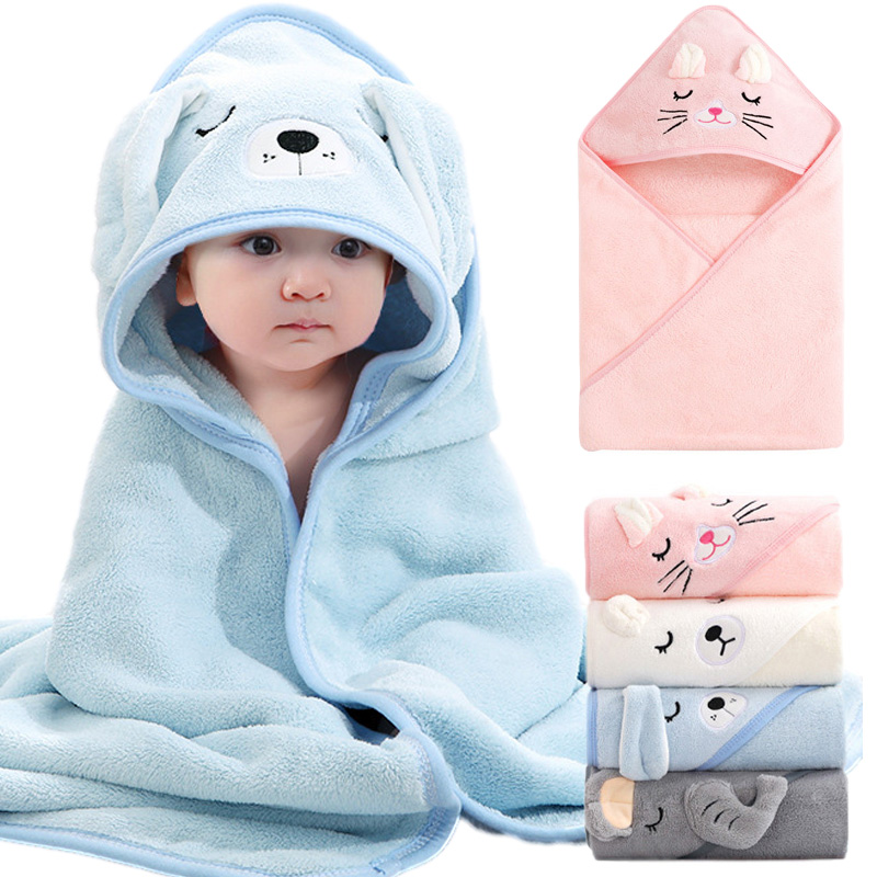 AliExpress Cartoon Animal Baby Bath Towels Soft Newborn Hooded Towel Blanket Toddler Bathrobe Warm Sleeping Swaddle Wrap for Boys Girls