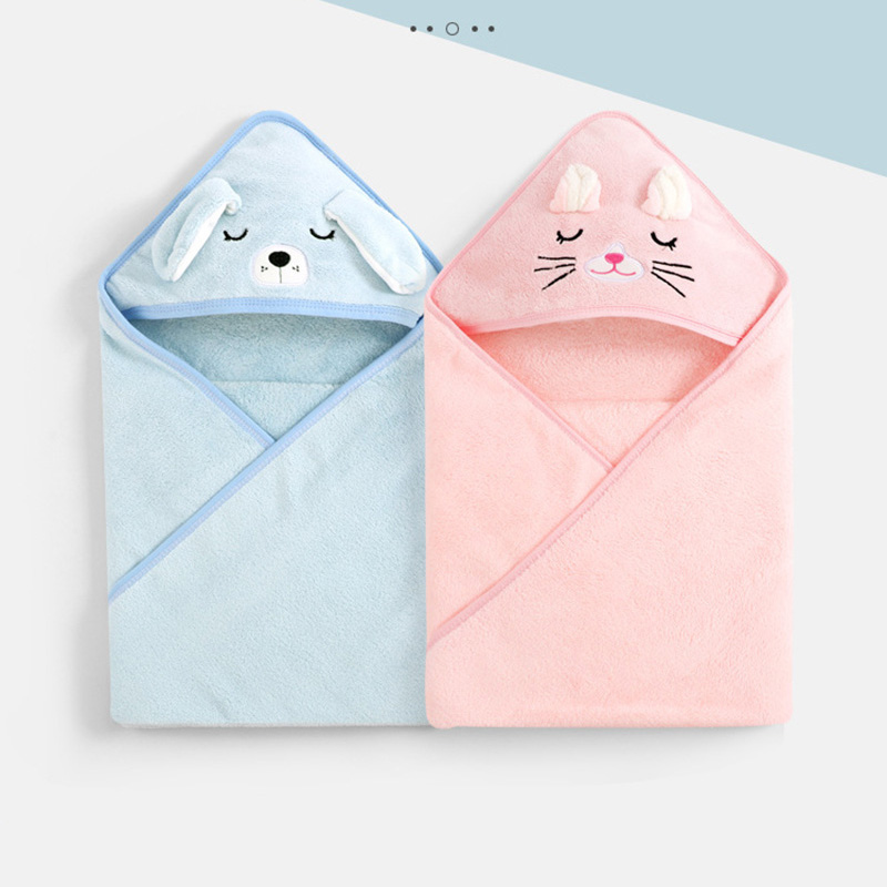 AliExpress Cartoon Animal Baby Bath Towels Soft Newborn Hooded Towel Blanket Toddler Bathrobe Warm Sleeping Swaddle Wrap for Boys Girls, view 5