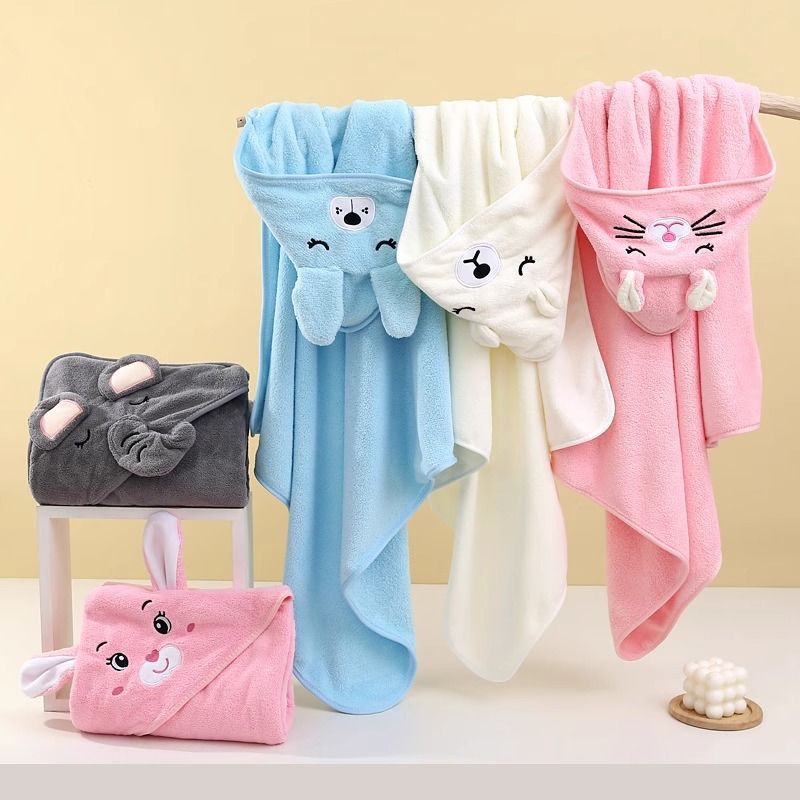 AliExpress Cartoon Baby Bath Towels Soft Newborn Hooded Towel Blanket Cute Toddler Bathrobe Warm Sleeping Swaddle Wrap for Boys Girls, view 2