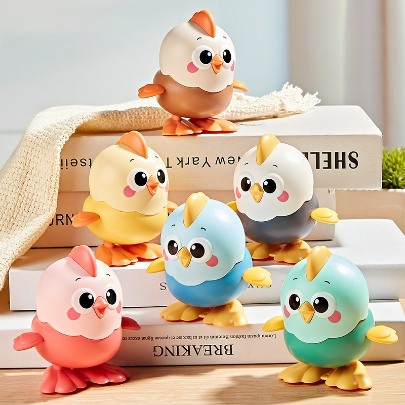 AliExpress Cartoon Clockwork Chick Toy On Chain Chick Move Jump Little Chicken Baby Move Crawl Toys Interactive Educational Toys Kids Gifts