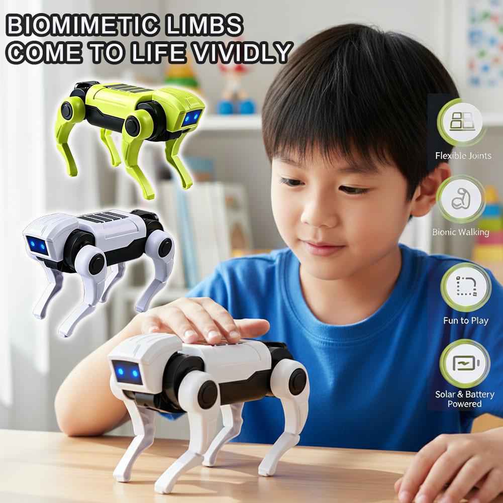AliExpress Cartoon DIY Assembly Dog Rc Robot Walking Mechanical Toy Science Teaching Assembling Model Electric Toys Kids Gifts, view 2