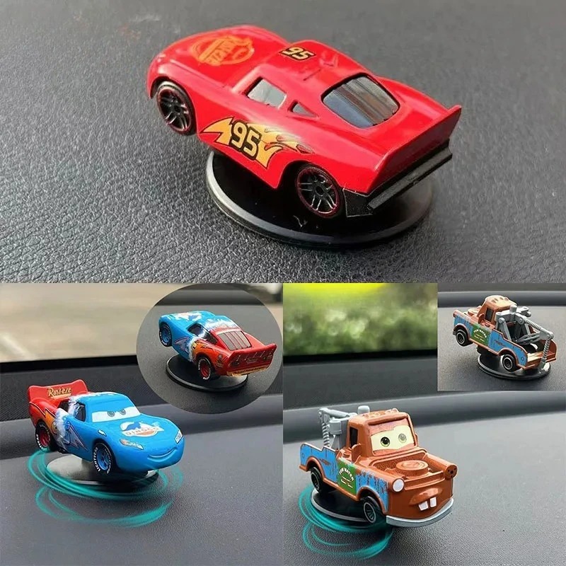 AliExpress Cartoon DSN Cars 3 Lightning Mcqueen Drift Rotation Decoration Automotive Dashboard Turning Automotive Center Console Prop Gifs
