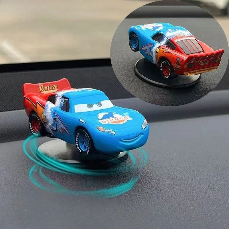 AliExpress Cartoon DSN Cars 3 Lightning Mcqueen Drift Rotation Decoration Automotive Dashboard Turning Automotive Center Console Prop Gifs, view 2