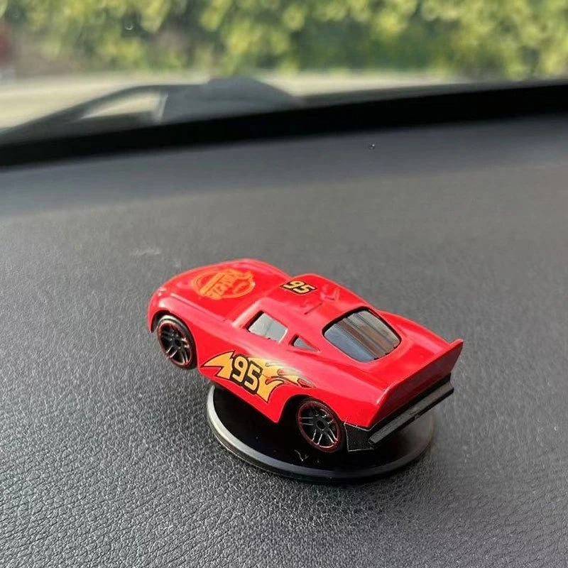 AliExpress Cartoon DSN Cars 3 Lightning Mcqueen Drift Rotation Decoration Automotive Dashboard Turning Automotive Center Console Prop Gifs, view 4