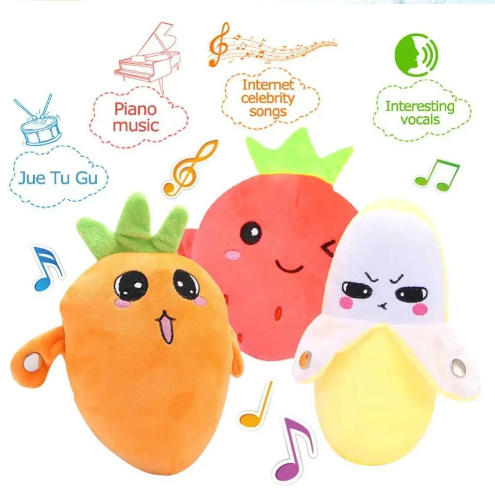 AliExpress Cartoon Fruit Sensory Rhythm Piano Doll Toy, Baby Interactive Fruit Doll, Musical Plaything for Kids, Fun Educational Gift