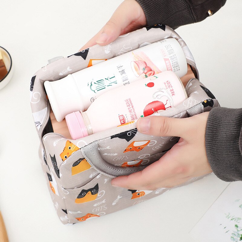 AliExpress Cartoon Lunch Bag Portable Insulated Thermal Heat Children's Bento Bag Picnic Tote Kid School Lunch Box Bags Cooler Ice Pack New, view 2