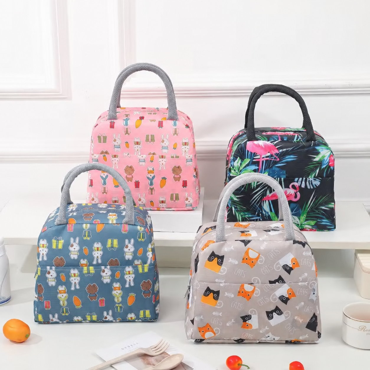 AliExpress Cartoon Lunch Bag Portable Insulated Thermal Heat Children's Bento Bag Picnic Tote Kid School Lunch Box Bags Cooler Ice Pack New