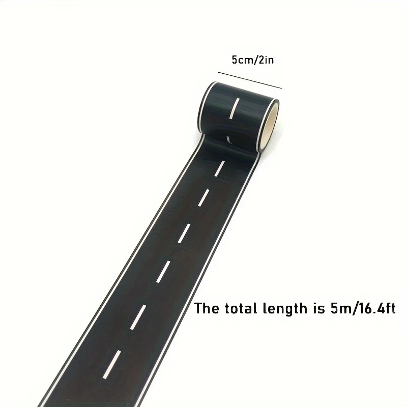 AliExpress Cartoon Style Reusable Road Stickers, Black Polyurethane Road Tape, Suitable for Party Racing Decoration, view 3
