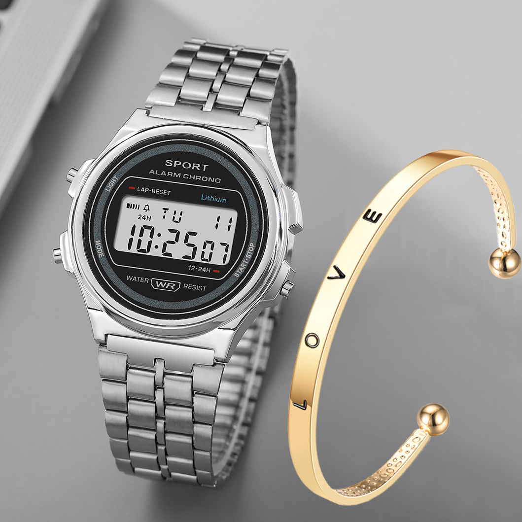 AliExpress Women's Vintage Gold LED Electronic Watch, view 2