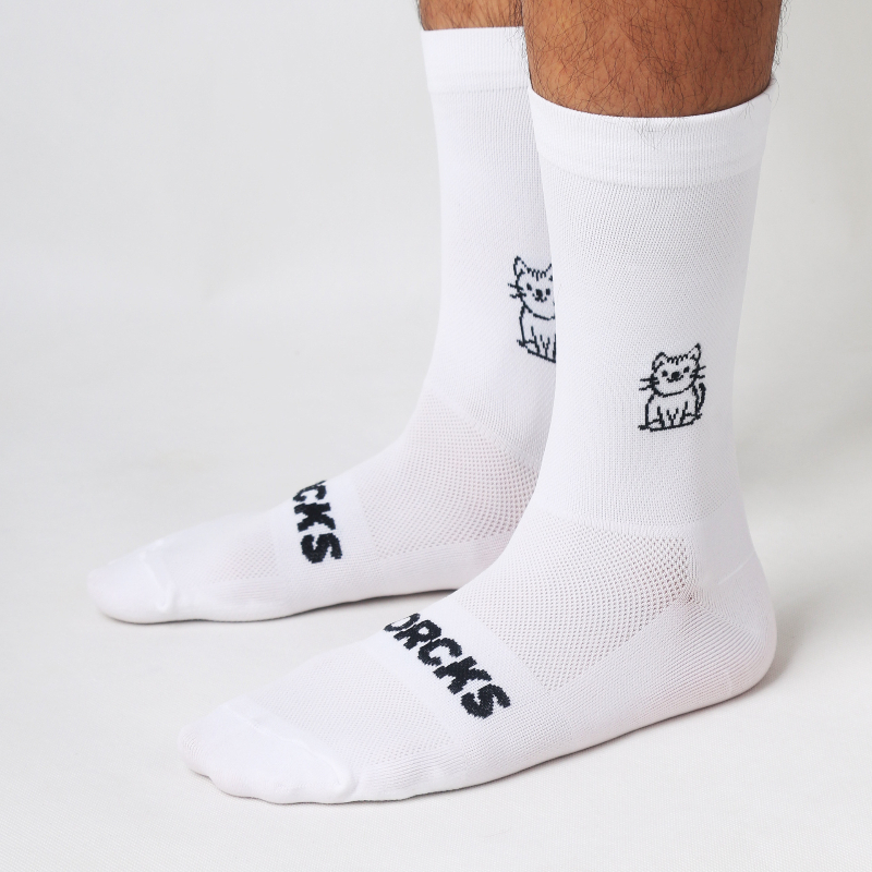AliExpress Cat Pattern Breathable Cycling Socks, view 3