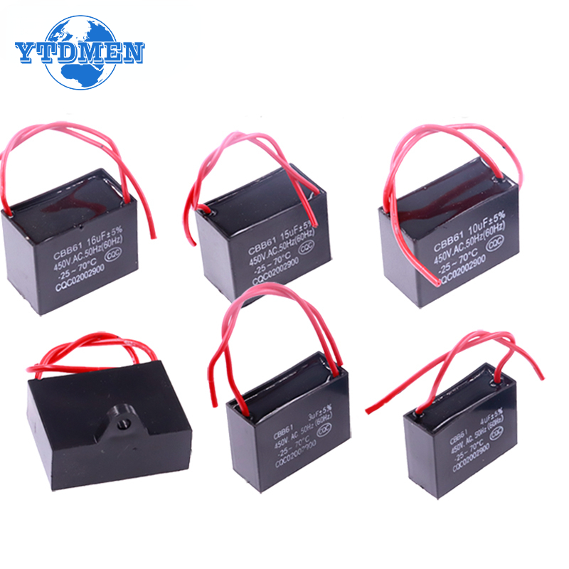 AliExpress CBB61 Capacitor 450vac Fan Starting Capacitor 450V Fan Capacitors 1UF/1.2UF/1.5UF/2UF/2.5UF/3UF/4UF/5UF/6UF/10UF, view 4