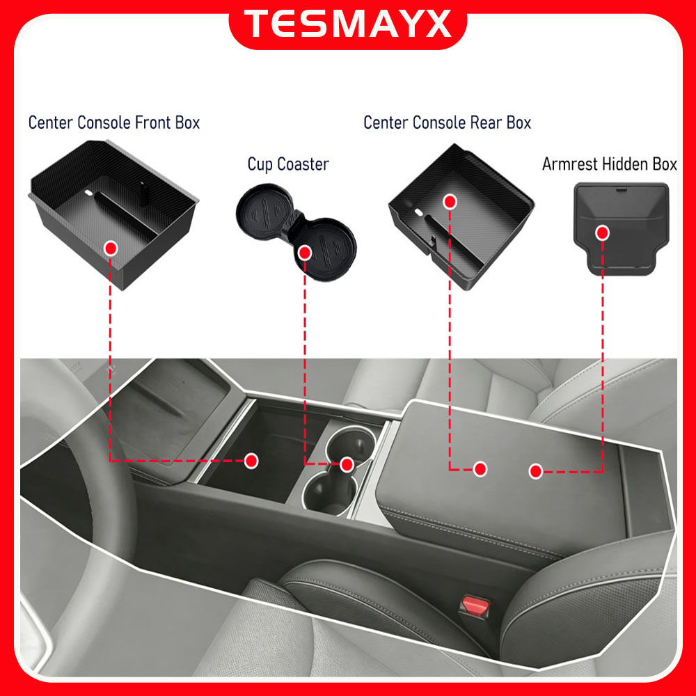 AliExpress Center Console Organizer Tray for Tesla Model Y and 3
