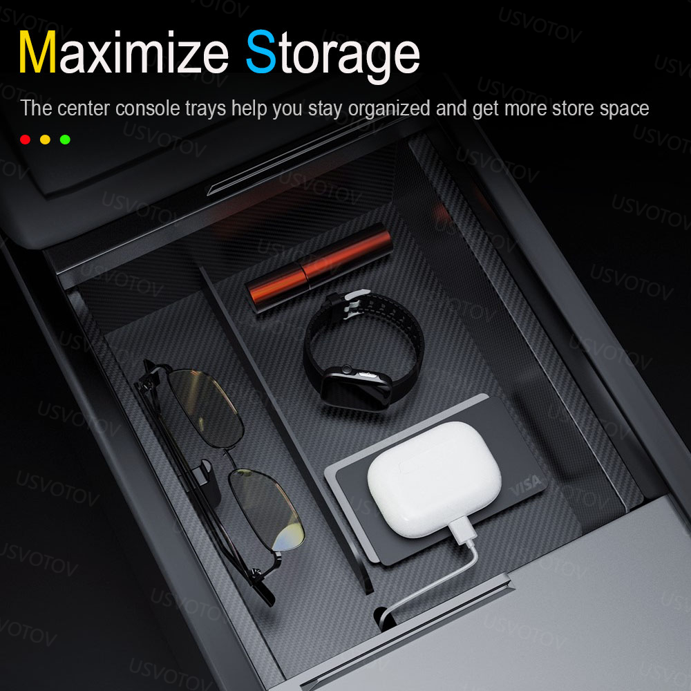AliExpress Center Console Organizer Tray for Tesla Model Y and 3, view 5