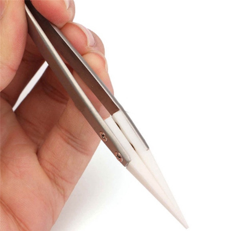 AliExpress Ceramic-Tipped Stainless Steel Soldering Tweezers, view 2