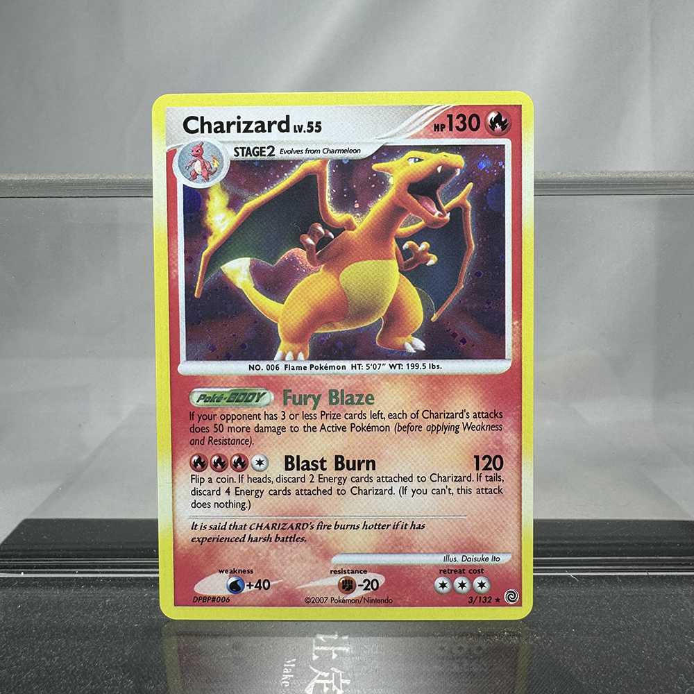 AliExpress Charizard PTCG Single Collection Card 1st Edition 1996 Vmax Ex Rare Rainbow Card PKM Proxy Cards Toys Gifts, view 3