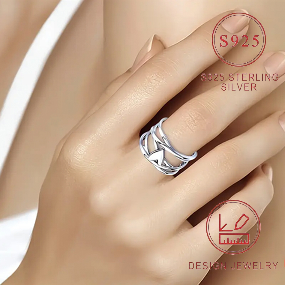 AliExpress French Style 925 Silver Heart Ring, view 2