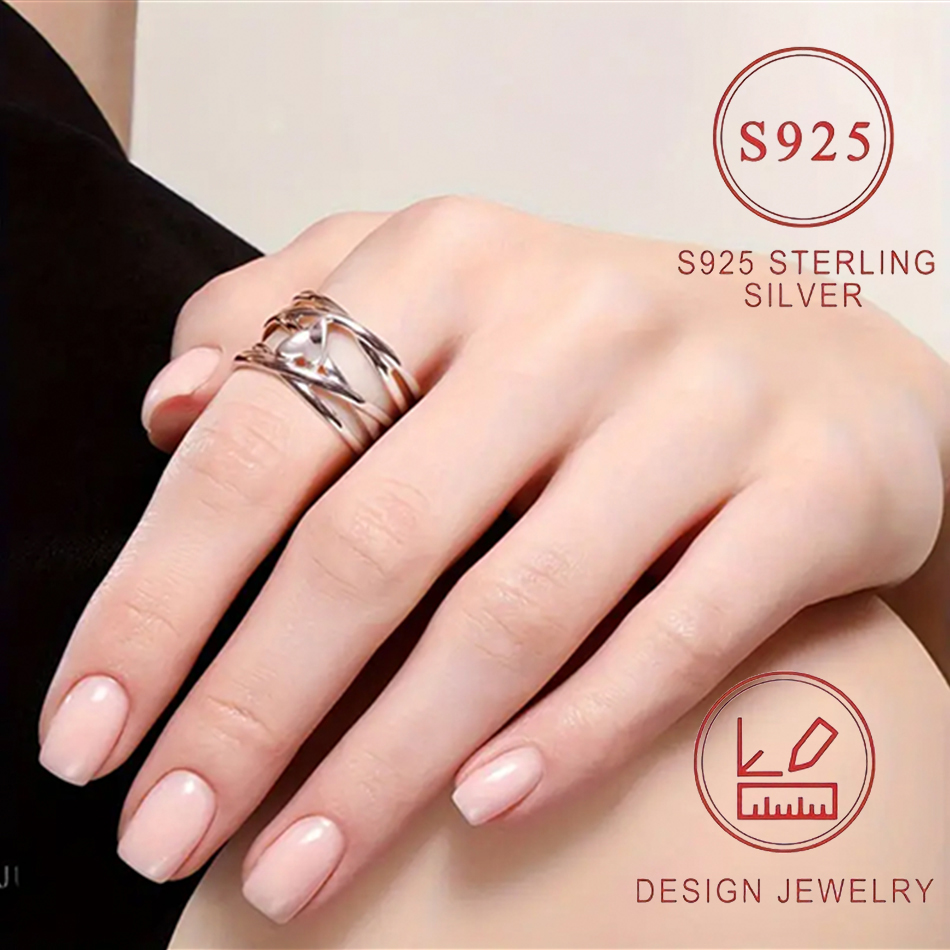 AliExpress French Style 925 Silver Heart Ring, view 4