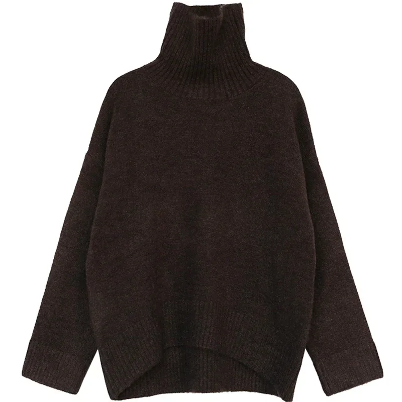 AliExpress CHIC VEN Korean Women's Sweater Loose Turtleneck Sweaters Warm Solid Pullover Knitwear Basic Female Tops Autumn Winter 2022, view 6