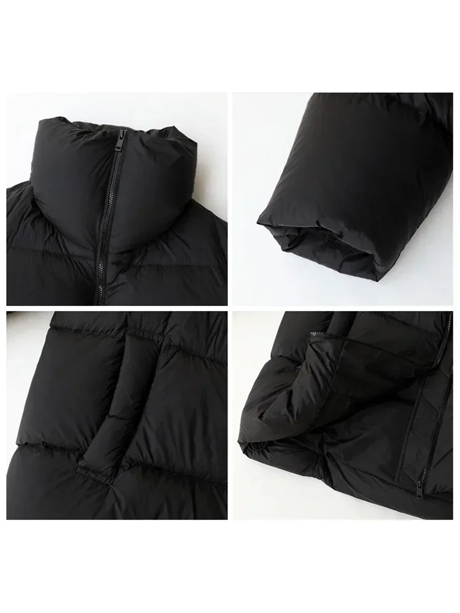 AliExpress CHIC VEN Women Down Coats Long Sleeve New Soft Solid Lightweight Bread Down Jacket Female Warm Coat Lapel Outerwear Winter 2023, view 4
