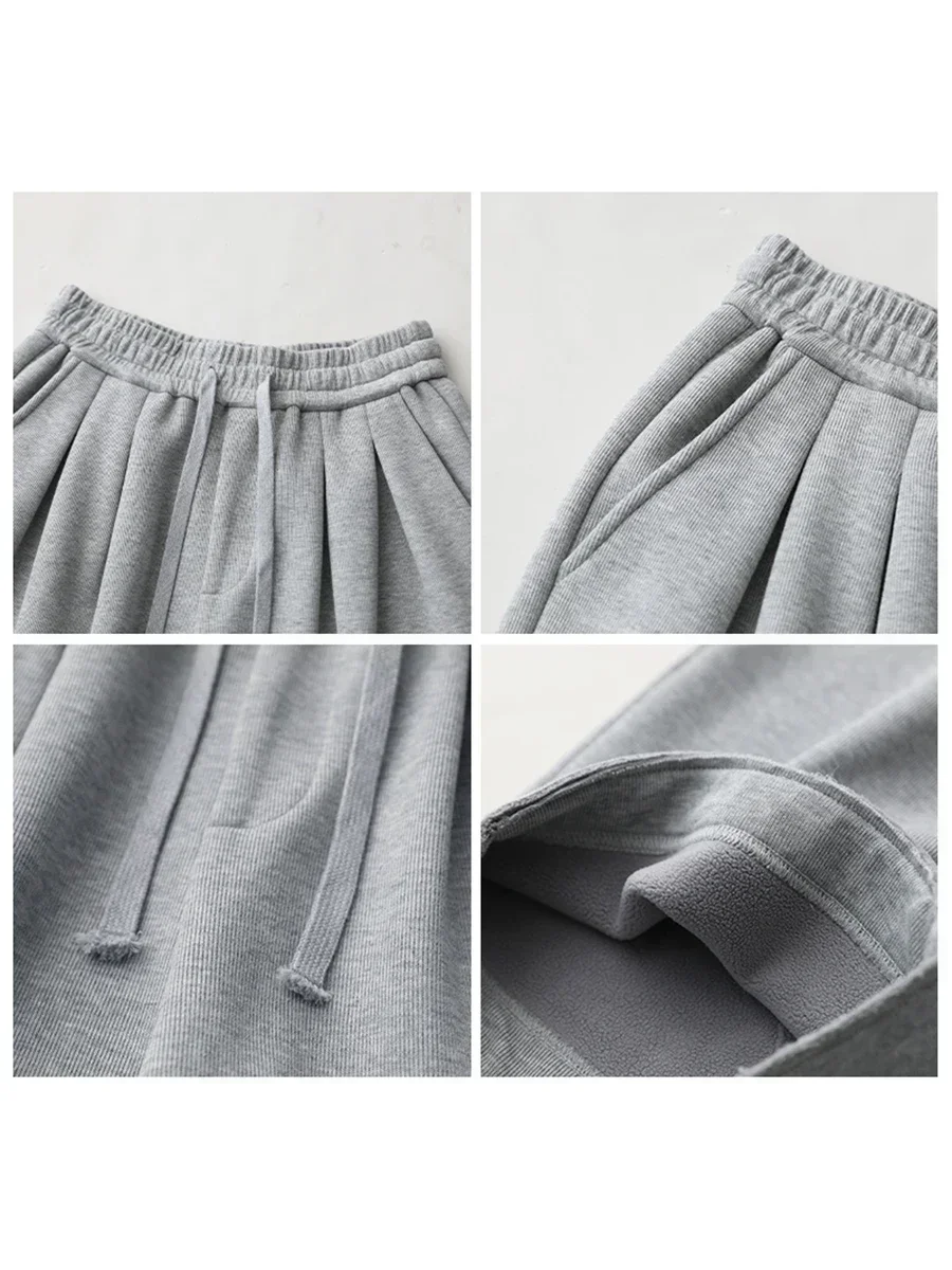 AliExpress CHIC VEN Women's Pant Streetwear Solid Loose New Drawstring Sports Casual Trousers High Waisted Pants Autumn Winter 2025, view 3