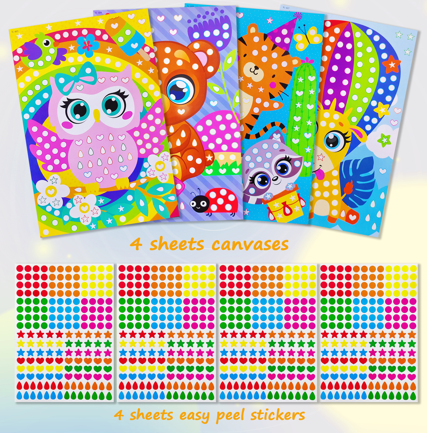 AliExpress Children Dot Coloring Book DIY Color Dot Cartoon Animal Drawing Mosaic Puzzle Stickers Children Learn Creative Educational Toys, view 2