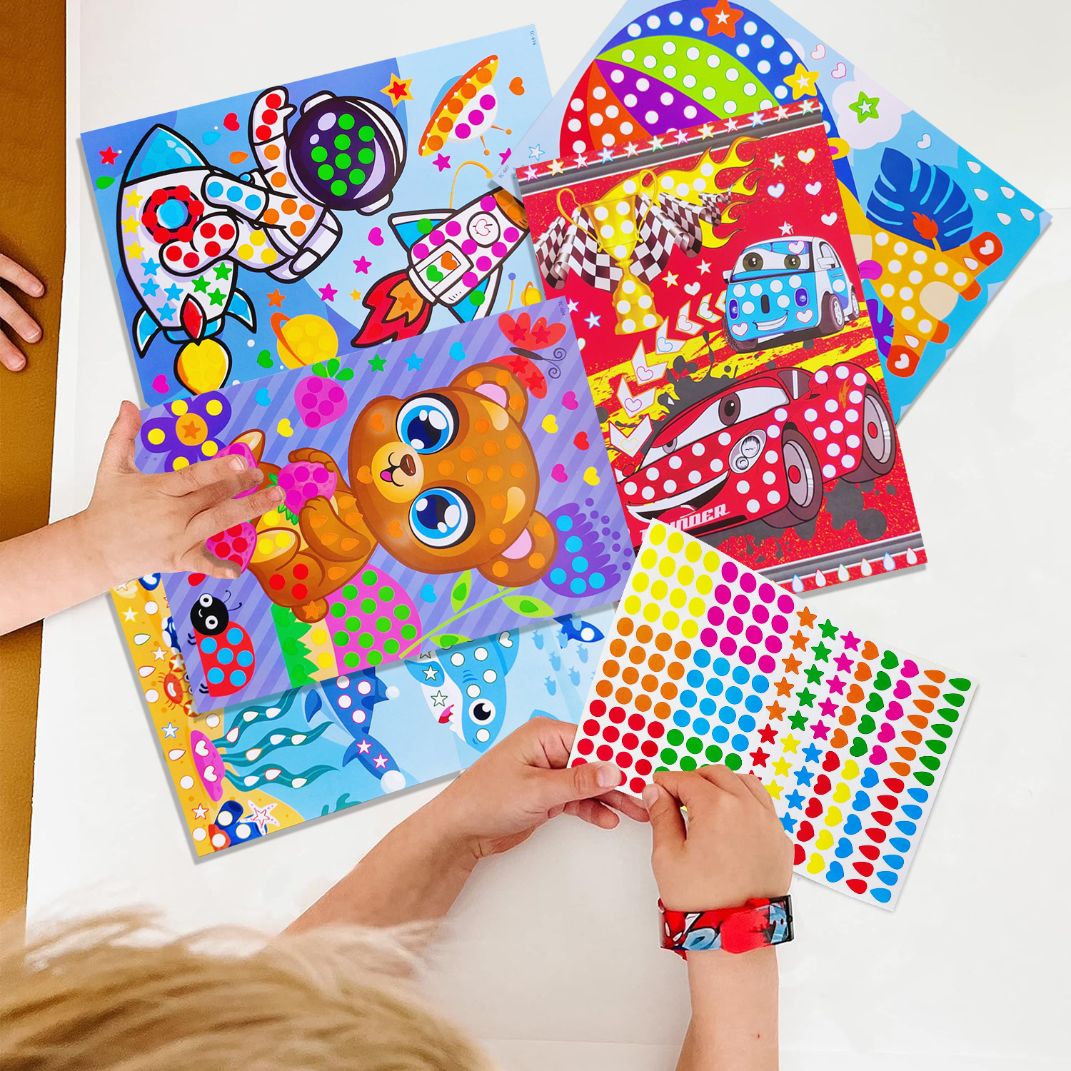AliExpress Children Dot Coloring Book DIY Color Dot Cartoon Animal Drawing Mosaic Puzzle Stickers Children Learn Creative Educational Toys, view 3
